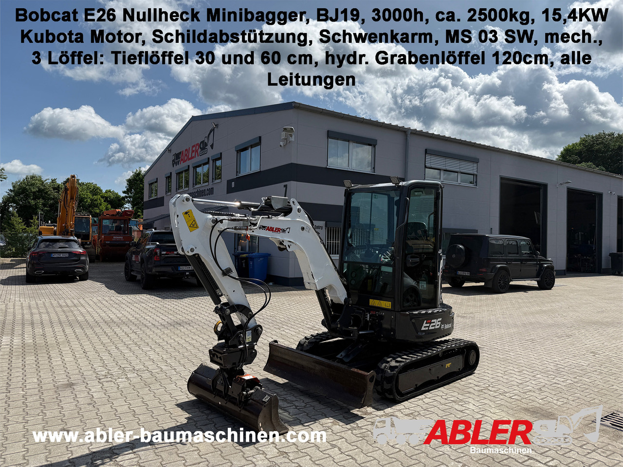 Bobcat E26 Nullheck Minibagger MS03 3 Löffel - Rýpadlo: obrázok 1 Bobcat E26 Nullheck Minibagger MS03 3 Löffel - Rýpadlo: obrázok 1