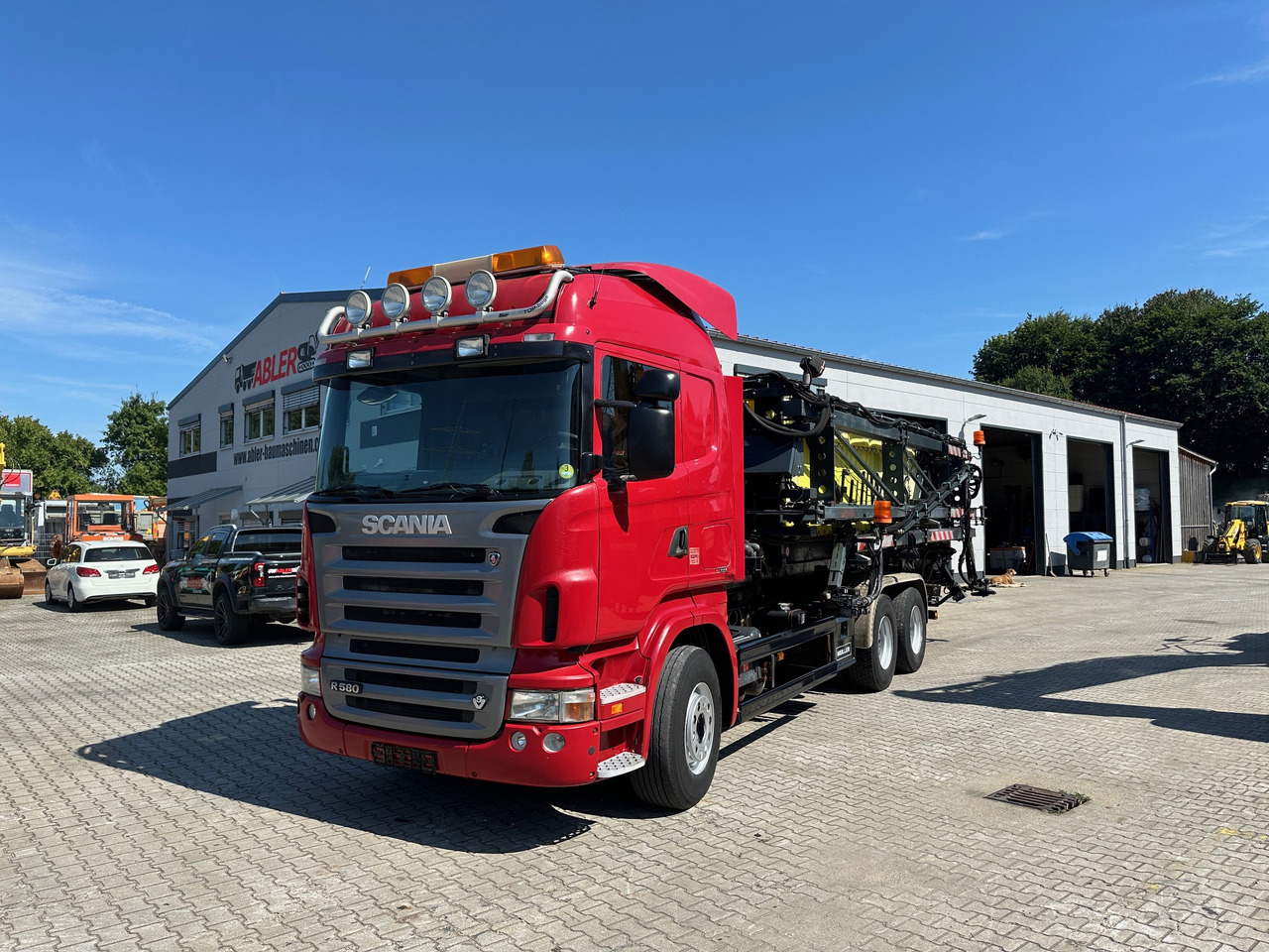 Scania R580 Abrollkipper V8 Mit Küpper Weisser Enteisungsgerät 45m - Hákový nosič kontajnerov: obrázok 2 Scania R580 Abrollkipper V8 Mit Küpper Weisser Enteisungsgerät 45m - Hákový nosič kontajnerov: obrázok 2