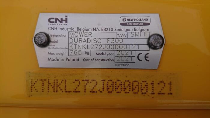 New Holland DuraDisc F 300 - Kosačka: obrázok 5 New Holland DuraDisc F 300 - Kosačka: obrázok 5