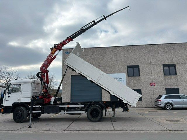 MAN 18-222. Kran HMF 18t/m Bj 2001. - Sklápač, Auto s hydraulickou rukou: obrázok 1 MAN 18-222. Kran HMF 18t/m Bj 2001. - Sklápač, Auto s hydraulickou rukou: obrázok 1