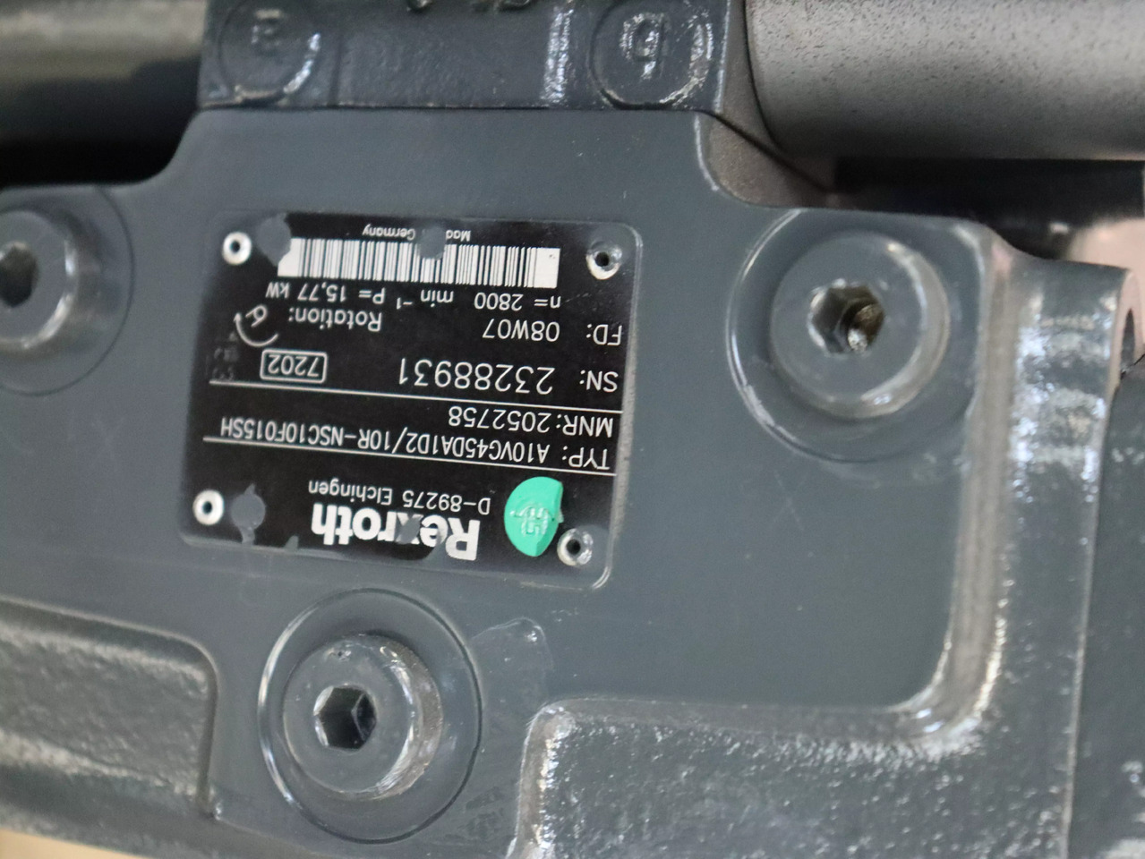 REXROTH A10VG45DA1D2/10R-NSC10F015SH - Hydraulické čerpadlo pre Manipulačná technika: obrázok 4 REXROTH A10VG45DA1D2/10R-NSC10F015SH - Hydraulické čerpadlo pre Manipulačná technika: obrázok 4