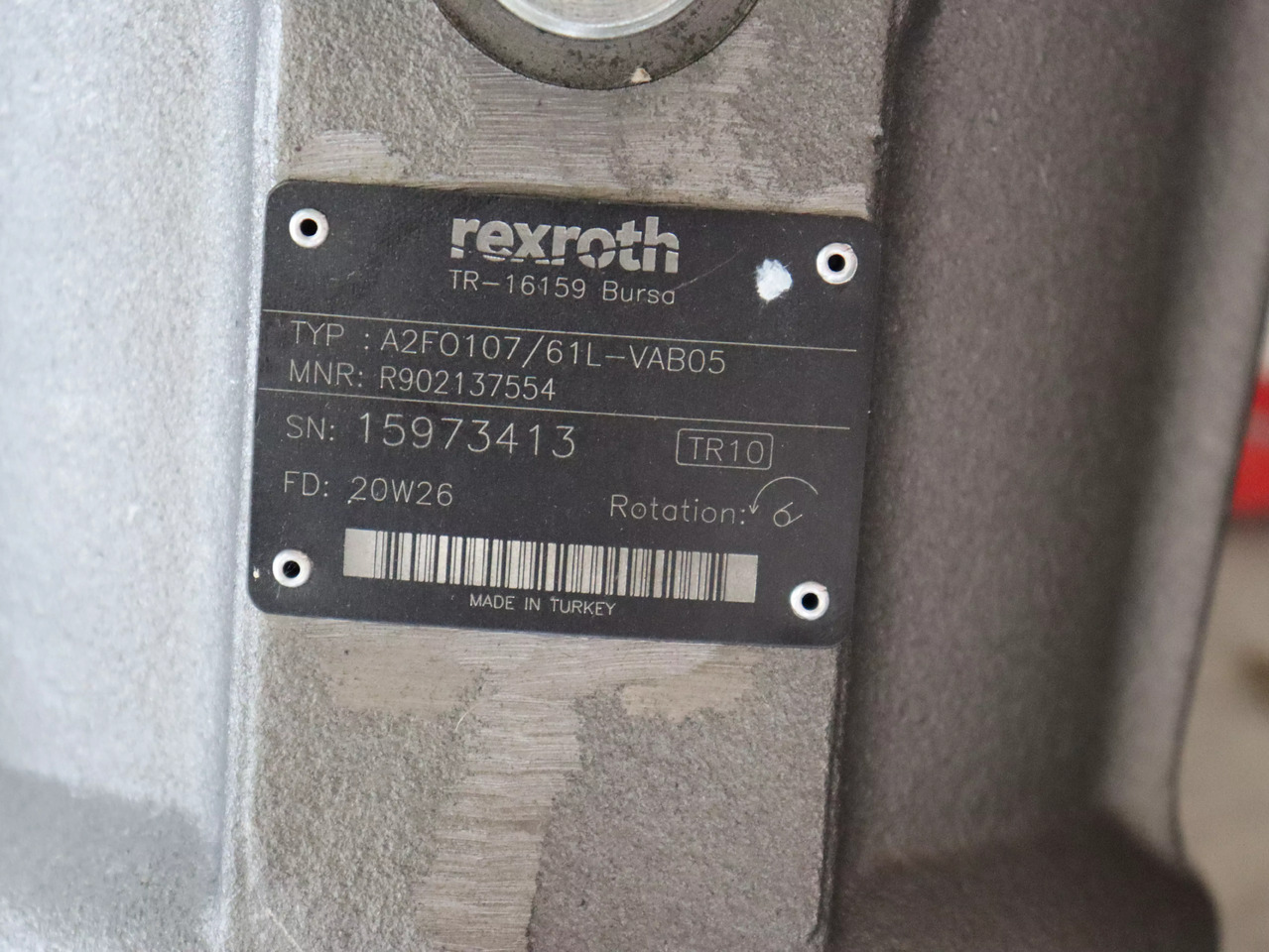 REXROTH A2FO107/61L-VAB05 - Hydraulické čerpadlo: obrázok 4 REXROTH A2FO107/61L-VAB05 - Hydraulické čerpadlo: obrázok 4