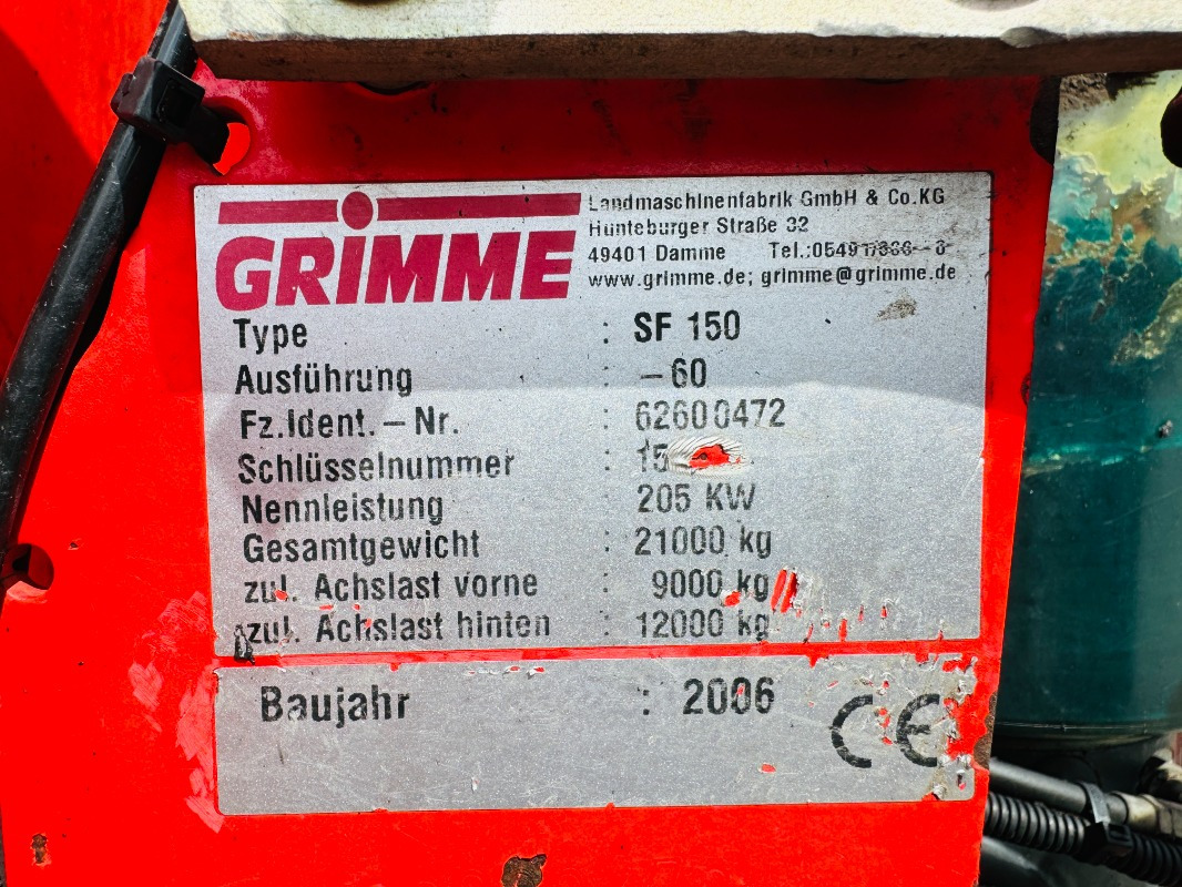 Grimme SF-150-60-UB - Zemiakový kombajn: obrázok 2 Grimme SF-150-60-UB - Zemiakový kombajn: obrázok 2