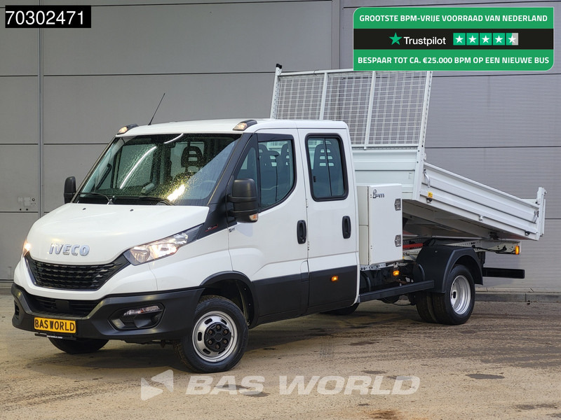 Iveco Daily 35C16 3.0L Kipper met Kist Dubbel Cabine Dubbellucht 3,5t Trekhaak 160PK Airco Cruise Euro6 Tipper Benne Kieper Airco Trekhaak C - Dodávka sklápač: obrázok 1 Iveco Daily 35C16 3.0L Kipper met Kist Dubbel Cabine Dubbellucht 3,5t Trekhaak 160PK Airco Cruise Euro6 Tipper Benne Kieper Airco Trekhaak C - Dodávka sklápač: obrázok 1