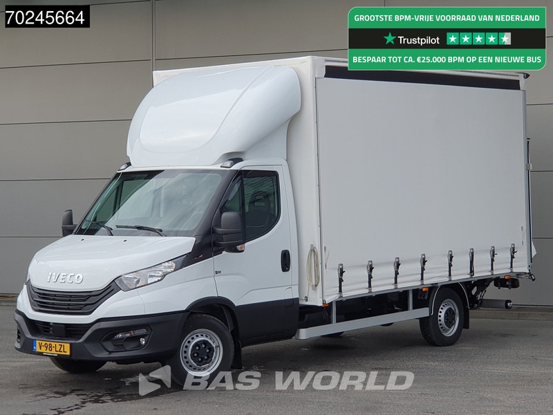 Iveco Daily 35S18 3.0L Laadklep 180PK Schuifzeilen Airco Cruise Bakwagen Euro6 Meubelbak Zeilenwagen Schuifzeil Plane 22m3 Airco Cruise cont - Plachtová dodávka: obrázok 1 Iveco Daily 35S18 3.0L Laadklep 180PK Schuifzeilen Airco Cruise Bakwagen Euro6 Meubelbak Zeilenwagen Schuifzeil Plane 22m3 Airco Cruise cont - Plachtová dodávka: obrázok 1