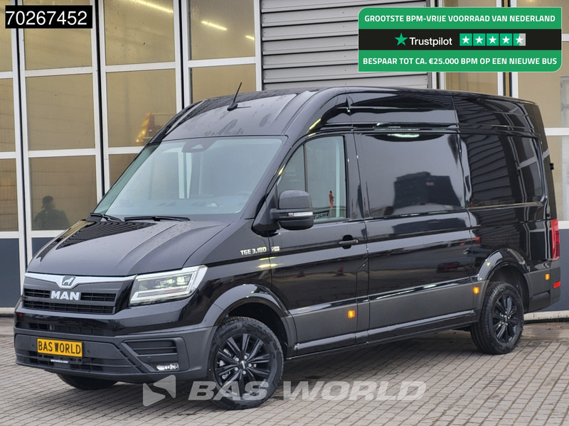 MAN TGE 3.180 Automaat 2025 model Facelift Black Edition L3H3 ACC Trekhaak L2H2 11m3 Airco Trekhaak - Furgon: obrázok 1 MAN TGE 3.180 Automaat 2025 model Facelift Black Edition L3H3 ACC Trekhaak L2H2 11m3 Airco Trekhaak - Furgon: obrázok 1