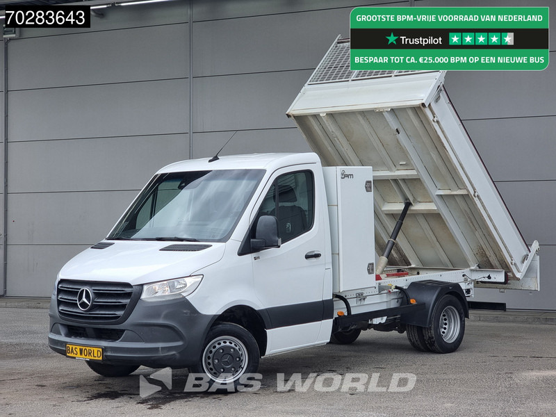 Mercedes-Benz Sprinter 514 CDI Open Laadbak met Kist Dubbel Cabine Dubbellucht 3,5t Trekhaak Airco Cruise Euro6 Pritsche Pickup Open Box 1m3 Airco Trek - Dodávka valník: obrázok 1 Mercedes-Benz Sprinter 514 CDI Open Laadbak met Kist Dubbel Cabine Dubbellucht 3,5t Trekhaak Airco Cruise Euro6 Pritsche Pickup Open Box 1m3 Airco Trek - Dodávka valník: obrázok 1