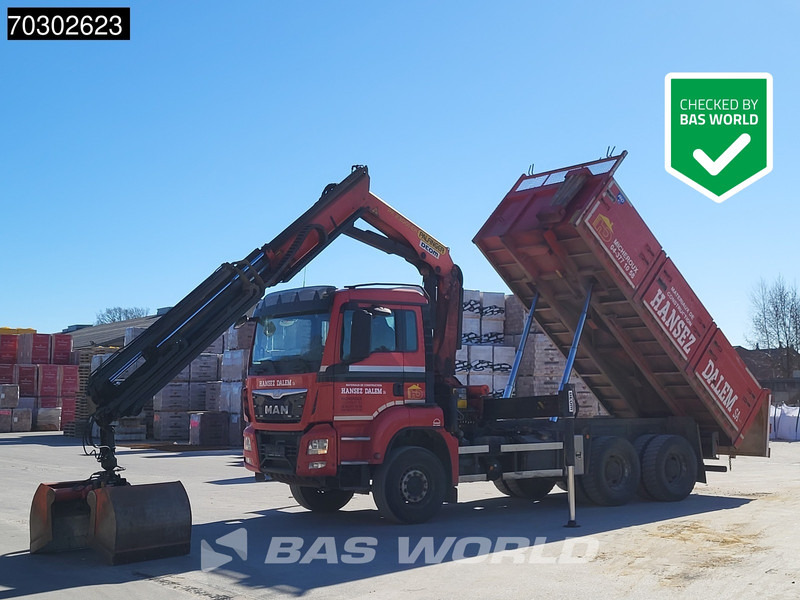 MAN TGS 33.440 6X4 Palfinger PK23001-EH Kran Crane Big-Axle 13m3 tipper Euro 6 - Sklápač, Auto s hydraulickou rukou: obrázok 1 MAN TGS 33.440 6X4 Palfinger PK23001-EH Kran Crane Big-Axle 13m3 tipper Euro 6 - Sklápač, Auto s hydraulickou rukou: obrázok 1