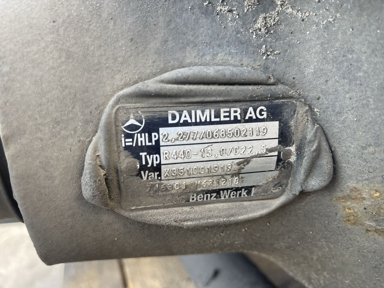 Mercedes-Benz R440-13 2.277   Mercedes-Benz MP4 truck - Zadná náprava pre Nákladné auto: obrázok 5 Mercedes-Benz R440-13 2.277   Mercedes-Benz MP4 truck - Zadná náprava pre Nákladné auto: obrázok 5