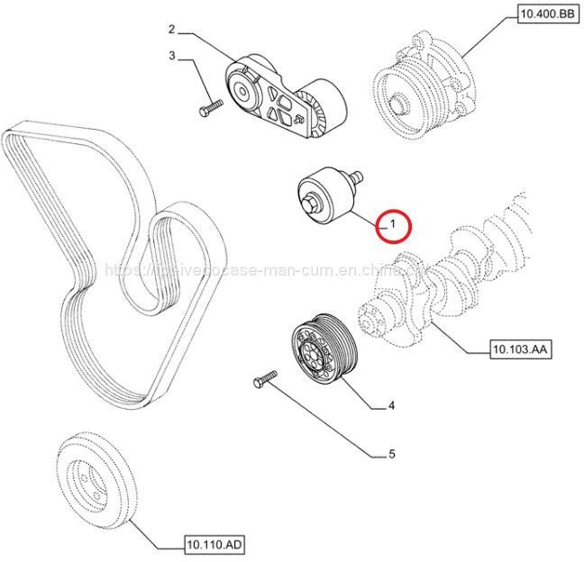 FPT IVECO CASE Cursor11 F3GFE613A B001 5801863562 Idle pulley 504006261 - Motor a diely: obrázok 4 FPT IVECO CASE Cursor11 F3GFE613A B001 5801863562 Idle pulley 504006261 - Motor a diely: obrázok 4
