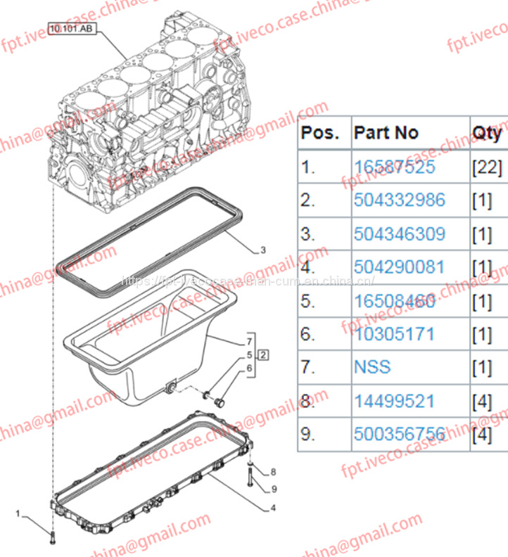 FPT IVECO CASE Cursor9 Euro 6 F2CFE612 A/B/D F2CFE614A*B041/F2CGE614F*V004 5802431166 Oil Pan Fixing Plate504290081 504143828 - Olejová vaňa: obrázok 1 FPT IVECO CASE Cursor9 Euro 6 F2CFE612 A/B/D F2CFE614A*B041/F2CGE614F*V004 5802431166 Oil Pan Fixing Plate504290081 504143828 - Olejová vaňa: obrázok 1