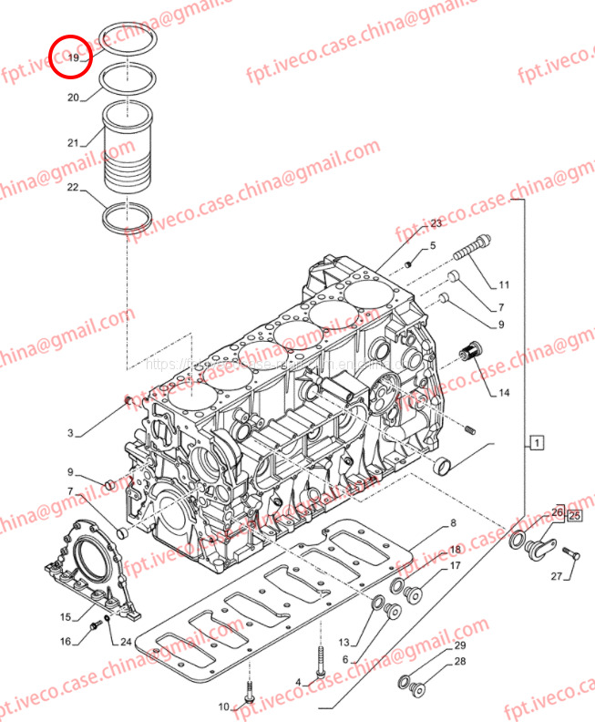 FPT IVECO CASE Cursor9 F2CFE614A*B041/F2CGE614F*V004 5802431166 Cylinder liner O-ring (black) 99459176 - Piest/ Krúžka/ Puzdrá pre Nákladné auto: obrázok 3 FPT IVECO CASE Cursor9 F2CFE614A*B041/F2CGE614F*V004 5802431166 Cylinder liner O-ring (black) 99459176 - Piest/ Krúžka/ Puzdrá pre Nákladné auto: obrázok 3