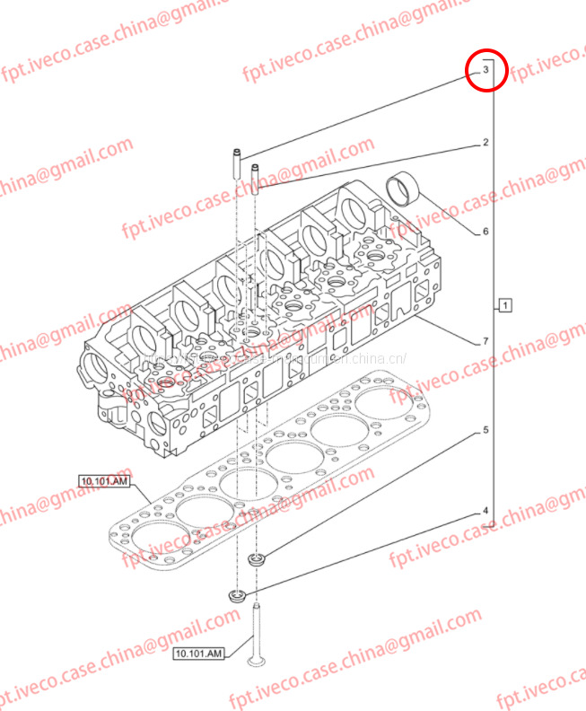FPT IVECO CASE Cursor9 F2CFE614A*B041/F2CGE614F*V004 5802431166 Intake Ducts504361843/504361844/504361845 - Ventil: obrázok 3 FPT IVECO CASE Cursor9 F2CFE614A*B041/F2CGE614F*V004 5802431166 Intake Ducts504361843/504361844/504361845 - Ventil: obrázok 3