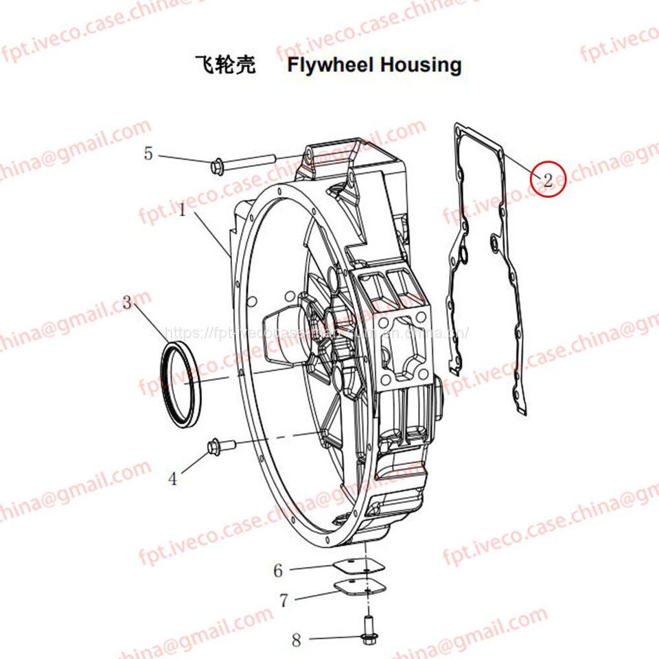 MAN D0836 Flywheel Housing Gasket 01904-0010 - Zotrvačník pre Nákladné auto: obrázok 1 MAN D0836 Flywheel Housing Gasket 01904-0010 - Zotrvačník pre Nákladné auto: obrázok 1