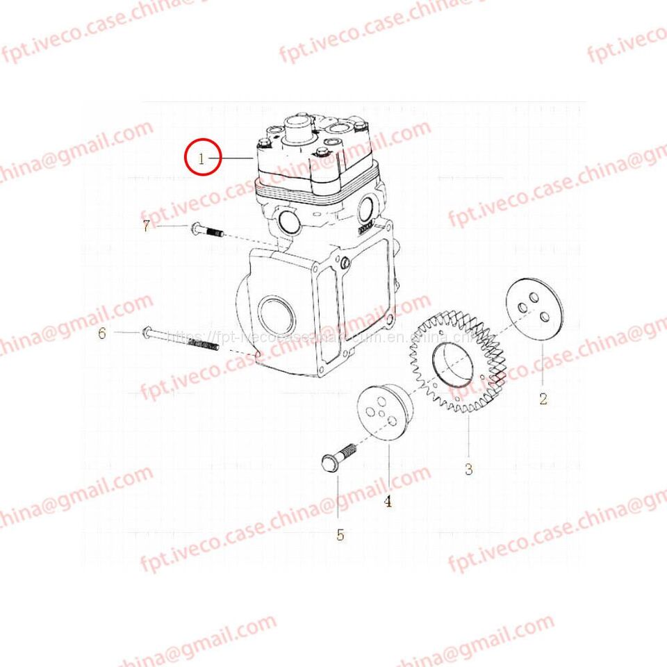 MAN D2066 Single-cylinder air compressor 54100-7121 - Kompresor: obrázok 3 MAN D2066 Single-cylinder air compressor 54100-7121 - Kompresor: obrázok 3