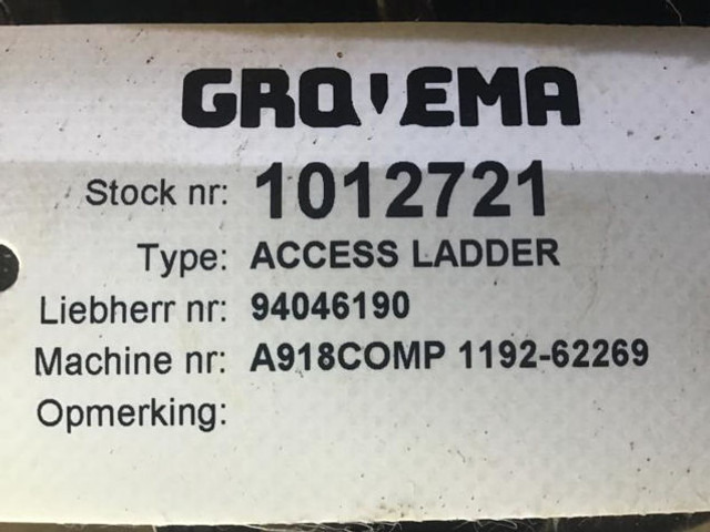 Liebherr Access Ladder - Kabína a interiér: obrázok 3 Liebherr Access Ladder - Kabína a interiér: obrázok 3