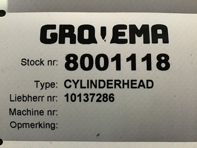 Liebherr Cylinderhead - Blok valcov: obrázok 1 Liebherr Cylinderhead - Blok valcov: obrázok 1