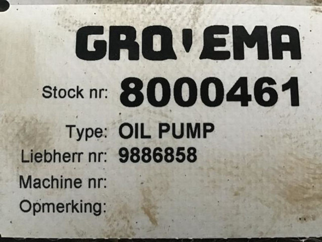 Liebherr Oil Pump - Olejové čerpadlo: obrázok 3 Liebherr Oil Pump - Olejové čerpadlo: obrázok 3