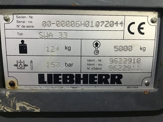 Liebherr Quick Hitch SWA-33 - Rýchloupínacia zariadenia: obrázok 4 Liebherr Quick Hitch SWA-33 - Rýchloupínacia zariadenia: obrázok 4
