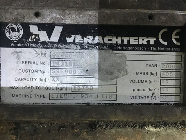 Liebherr Quick Hitch Verachtert - Rýchloupínacia zariadenia: obrázok 5 Liebherr Quick Hitch Verachtert - Rýchloupínacia zariadenia: obrázok 5