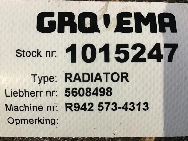 Liebherr Radiator - Chladič: obrázok 2 Liebherr Radiator - Chladič: obrázok 2