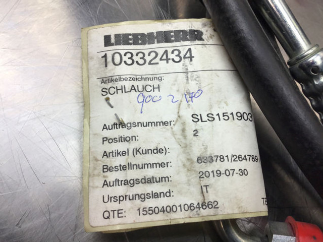 Liebherr Water Hose - Hydraulika: obrázok 3 Liebherr Water Hose - Hydraulika: obrázok 3
