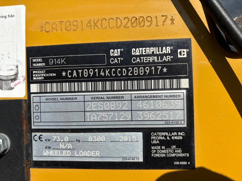 Cat 914 K - Kolesový nakladač: obrázok 5 Cat 914 K - Kolesový nakladač: obrázok 5