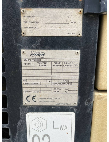 Doosan G 60 - Elektrický generátor: obrázok 5 Doosan G 60 - Elektrický generátor: obrázok 5