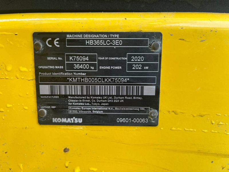 Komatsu HB365LC-3E0 - Pásové rýpadlo: obrázok 5 Komatsu HB365LC-3E0 - Pásové rýpadlo: obrázok 5