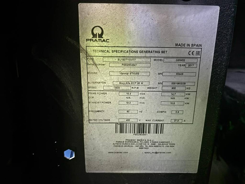 Pramac GSW 22 - Pump Trailer - Elektrický generátor: obrázok 5 Pramac GSW 22 - Pump Trailer - Elektrický generátor: obrázok 5