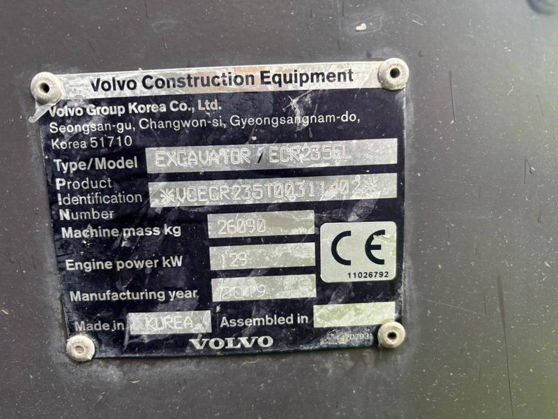 Volvo ECR 235EL - Pásové rýpadlo: obrázok 5 Volvo ECR 235EL - Pásové rýpadlo: obrázok 5