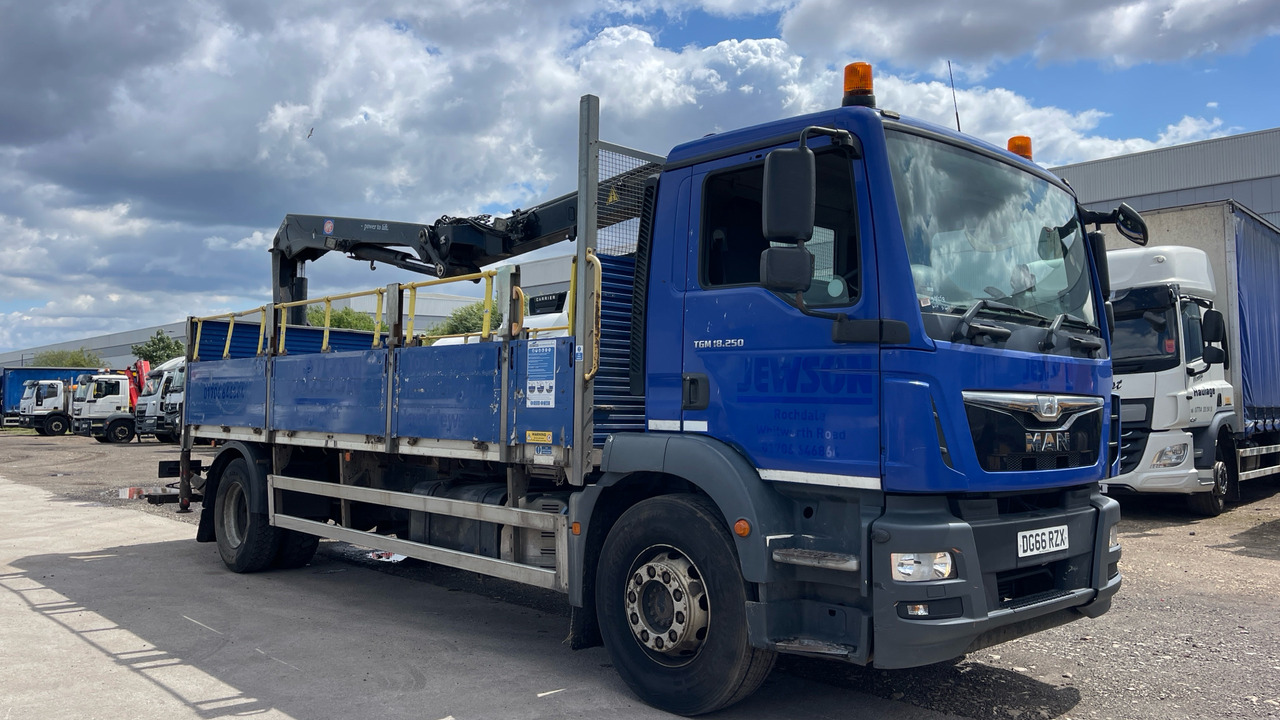 Man TGM 18.250 - Valníkový/ Plošinový nákladný automobil, Auto s hydraulickou rukou: obrázok 1 Man TGM 18.250 - Valníkový/ Plošinový nákladný automobil, Auto s hydraulickou rukou: obrázok 1