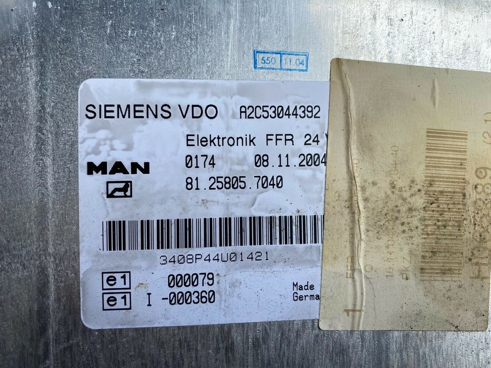 MAN FFR SIEMENS VDO Steuergerät 81.25805.7040 - Riadiaca jednotka pre Nákladné auto: obrázok 2 MAN FFR SIEMENS VDO Steuergerät 81.25805.7040 - Riadiaca jednotka pre Nákladné auto: obrázok 2