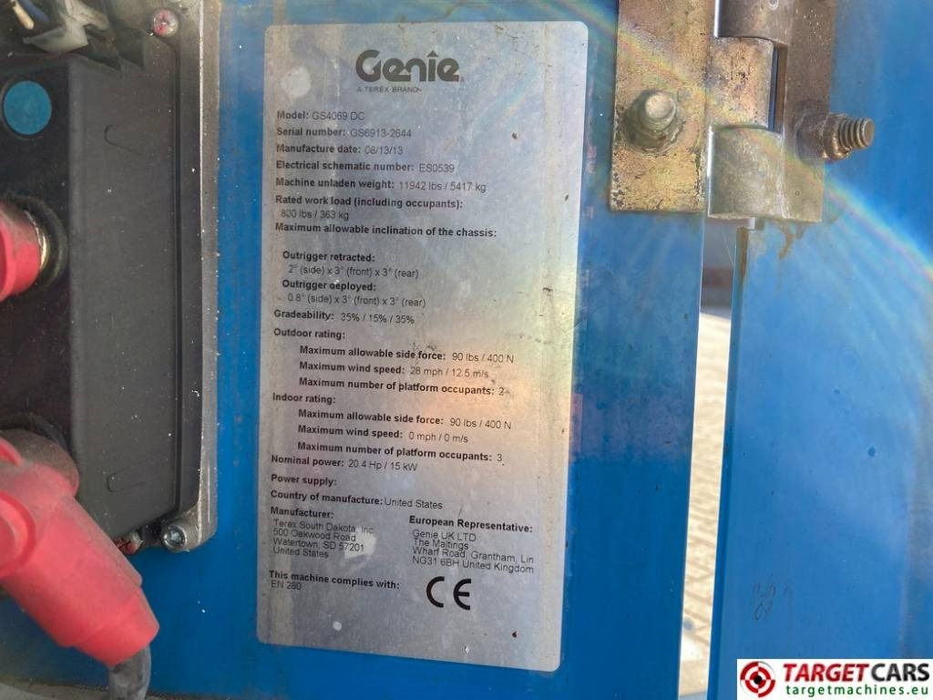 Samohybná plošiny Genie GS-4069 DC Electric GS4069 Scissor WorkLift 1412cm: obrázok 10