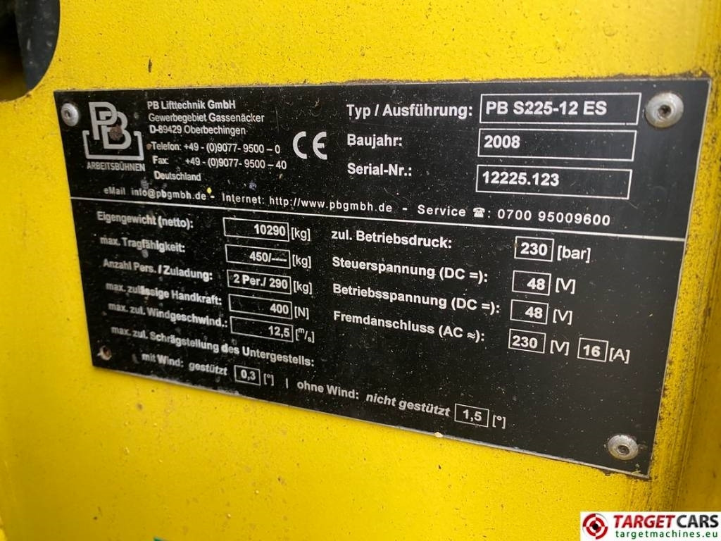 Leasing PB Lifttechnik S225-12ES Electric Scissor Work Lift 2250cm  PB Lifttechnik S225-12ES Electric Scissor Work Lift 2250cm: obrázok 10