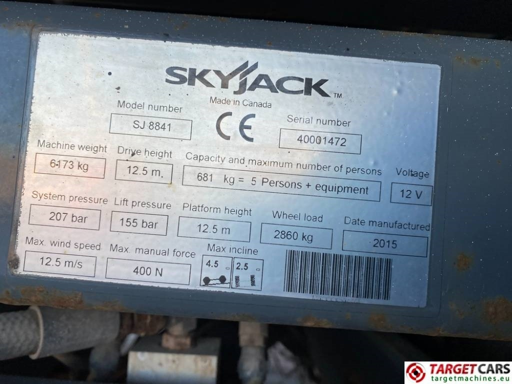 Samohybná plošiny SkyJack SJ8841 RT Diesel 4x4 Scissor Work Lift 1430cm: obrázok 10