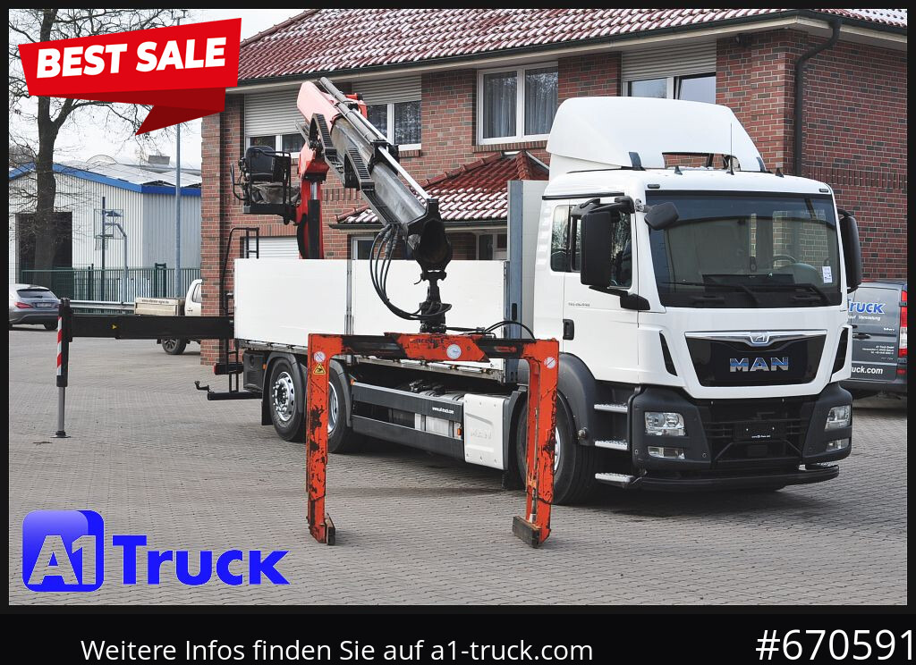 MAN TGS 26.440,  Kran PK20.501L Lenkachse, - Valníkový/ Plošinový nákladný automobil, Auto s hydraulickou rukou: obrázok 1 MAN TGS 26.440,  Kran PK20.501L Lenkachse, - Valníkový/ Plošinový nákladný automobil, Auto s hydraulickou rukou: obrázok 1