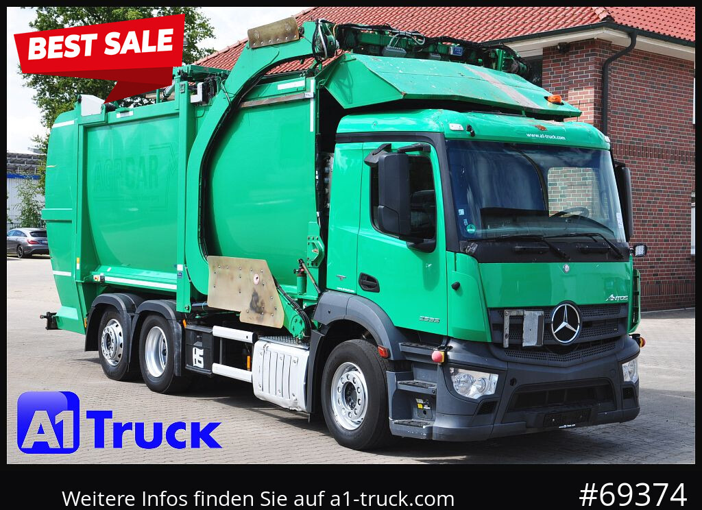 MERCEDES-BENZ Antos 2533, HS Millenium XXL37 Überkopflader, - Auto na odvoz odpadu: obrázok 1 MERCEDES-BENZ Antos 2533, HS Millenium XXL37 Überkopflader, - Auto na odvoz odpadu: obrázok 1