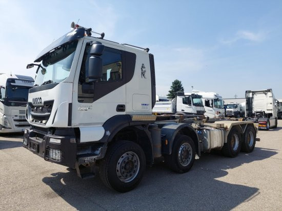 Iveco 8x4 Meiller Abroller, Automatik, E6, Retarder, - Hákový nosič kontajnerov, Auto s hydraulickou rukou: obrázok 1 Iveco 8x4 Meiller Abroller, Automatik, E6, Retarder, - Hákový nosič kontajnerov, Auto s hydraulickou rukou: obrázok 1