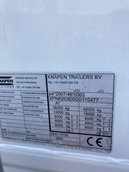 Knapen K600 Schubboden, Seitentüren , 87m³, Liftachse, Alu-Felgen, 6mm - Náves s posuvnou podlahou: obrázok 3 Knapen K600 Schubboden, Seitentüren , 87m³, Liftachse, Alu-Felgen, 6mm - Náves s posuvnou podlahou: obrázok 3