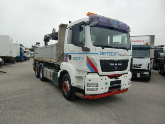 MAN TGS 26.400 3-Seitenkipper, 6x2-2 Lenkachse HIAB 144ES -3DUO - Sklápač, Auto s hydraulickou rukou: obrázok 3 MAN TGS 26.400 3-Seitenkipper, 6x2-2 Lenkachse HIAB 144ES -3DUO - Sklápač, Auto s hydraulickou rukou: obrázok 3