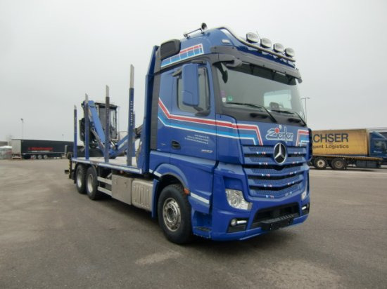 Mercedes-Benz Actros 2653 6x4 Holz Palfinger Kabinenkran - Nákladné vozidlo na prepravu dreva, Auto s hydraulickou rukou: obrázok 3 Mercedes-Benz Actros 2653 6x4 Holz Palfinger Kabinenkran - Nákladné vozidlo na prepravu dreva, Auto s hydraulickou rukou: obrázok 3