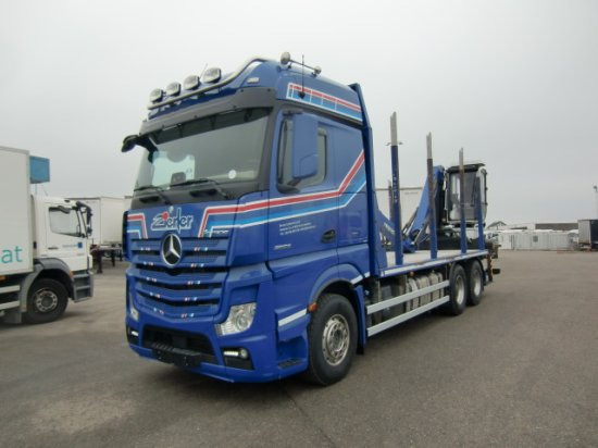 Mercedes-Benz Actros 2653 6x4 Holz Palfinger Kabinenkran - Nákladné vozidlo na prepravu dreva, Auto s hydraulickou rukou: obrázok 1 Mercedes-Benz Actros 2653 6x4 Holz Palfinger Kabinenkran - Nákladné vozidlo na prepravu dreva, Auto s hydraulickou rukou: obrázok 1