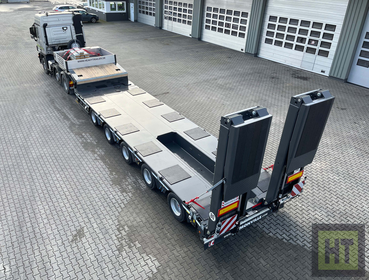 Faymonville 5-Achs-Tele-Semi mit Halbachsen "Twinaxle" und hydr. Rampen - Náves podvalník: obrázok 2 Faymonville 5-Achs-Tele-Semi mit Halbachsen "Twinaxle" und hydr. Rampen - Náves podvalník: obrázok 2
