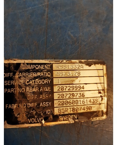 Volvo RSS1332A RSS1332A - Zadná náprava: obrázok 2 Volvo RSS1332A RSS1332A - Zadná náprava: obrázok 2