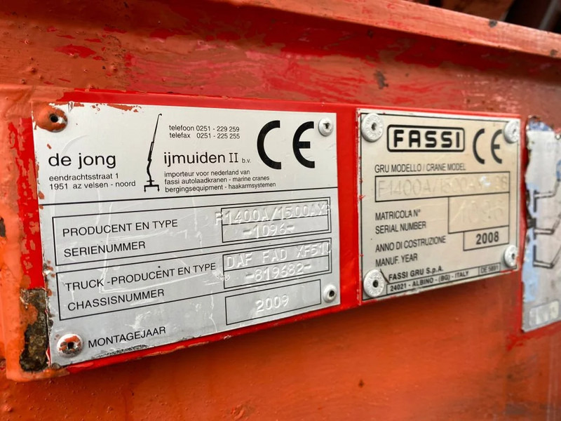 Auto s hydraulickou rukou DAF XF 105 10X4 + FASSI F1500AXP.28 KRAAN/KRAN/CRANE/GRUA: obrázok 15