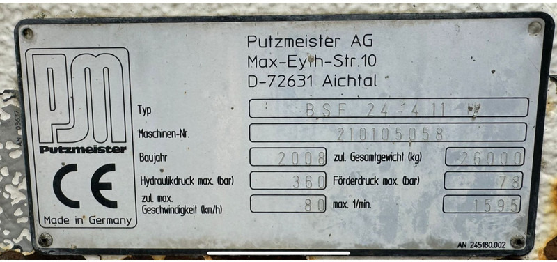 Leasing MERCEDESBENZ Actros 2632 6x4 with Putzmeister BSF 24-4 11 24m concrete pump MERCEDESBENZ Actros 2632 6x4 with Putzmeister BSF 24-4 11 24m concrete pump: obrázok 20
