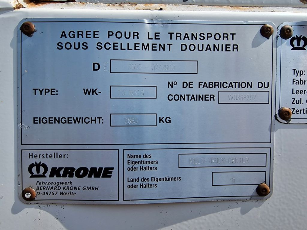 Skříňová nadstavba Krone WK 7.3 RSTG / Rolltor / Textil / Koffer Krone WK 7.3 RSTG / Rolltor / Textil / Koffer: obrázok 19 Skříňová nadstavba Krone WK 7.3 RSTG / Rolltor / Textil / Koffer Krone WK 7.3 RSTG / Rolltor / Textil / Koffer: obrázok 19