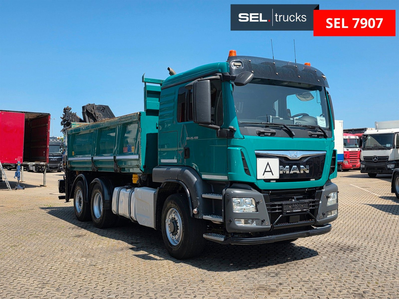 MAN TGS 28.480 6X4H-4 BL /HIAB /Fernbed. / Lenkachse - Sklápač, Auto s hydraulickou rukou: obrázok 5 MAN TGS 28.480 6X4H-4 BL /HIAB /Fernbed. / Lenkachse - Sklápač, Auto s hydraulickou rukou: obrázok 5