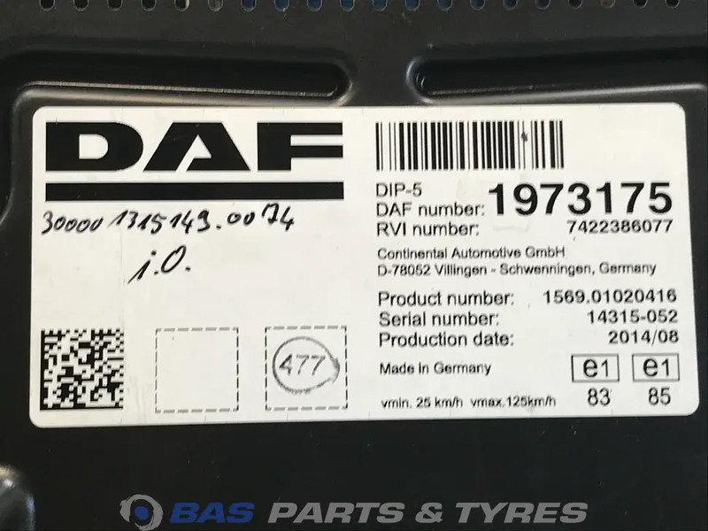 DAF LF Euro 6 - Palubná doska pre Nákladné auto: obrázok 3 DAF LF Euro 6 - Palubná doska pre Nákladné auto: obrázok 3